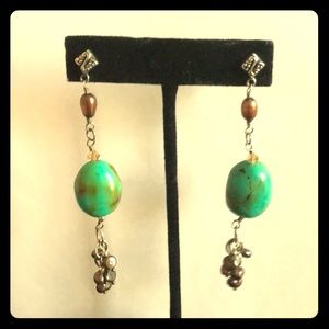 Turquoise Statement Tres Jolie Earrings